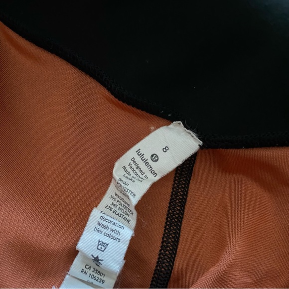 Lululemon 🍋 Mapped Out Copper Camo High Rise Tight 28” Black Leggings Size 8 - Picture 12 of 14